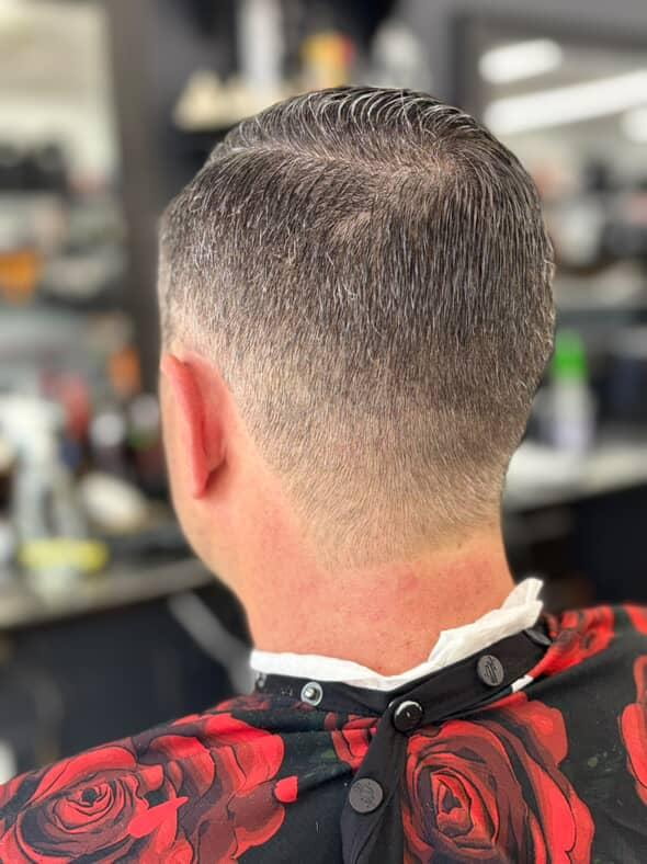 Clean classic taper finished at Ivan's Barbershop